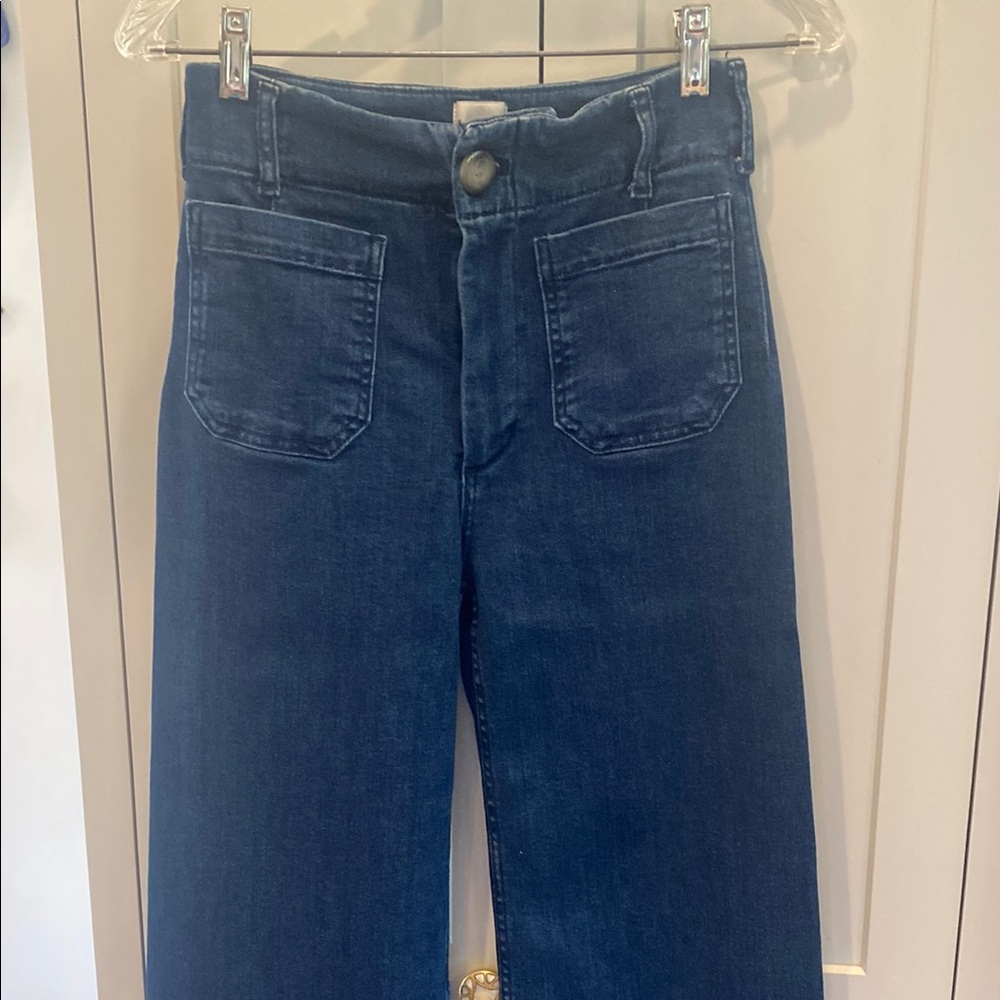 Maeve Colette cropped jeans from Anthropologie- Dark Blue wash. Size 25. EUC!
